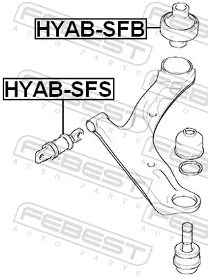 HYABSFS Febest Сайлентблок нижнего переднего рычага