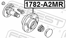 1782A2MR Febest Ступица задняя