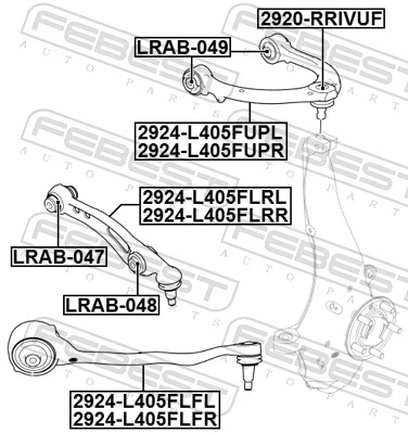 Купить LR034219 Rover Нижний правый рычаг передней подвески