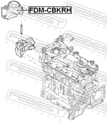 FDMCBKRH Febest Правая подушка двигателя