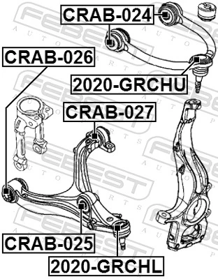 CRAB026 Febest Сайлентблок нижнего переднего рычага