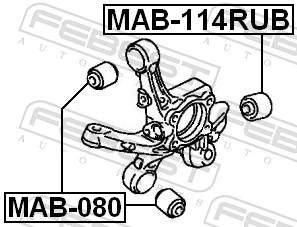 MAB114RUB Febest Сайлентблок цапфы