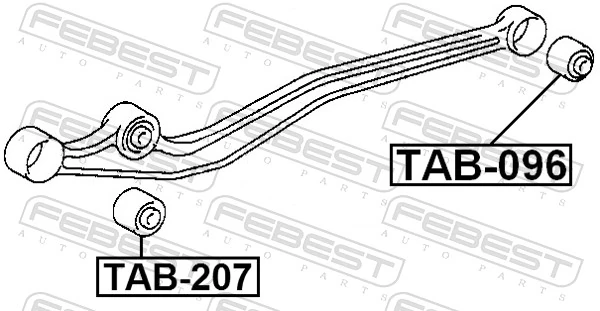 TAB096 Febest Сайлентблок нижнего переднего рычага