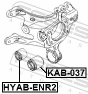 KAB037 Febest Сайлентблок цапфы