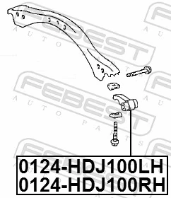 0124HDJ100RH Febest Тяга торсиона