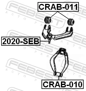 CRAB011 Febest Сайлентблок верхней передней подвески