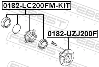 0182LC200FMKIT Febest Подшипник ступицы передней