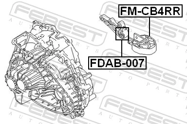 FMCB4RR Febest Задняя подушка двигателя