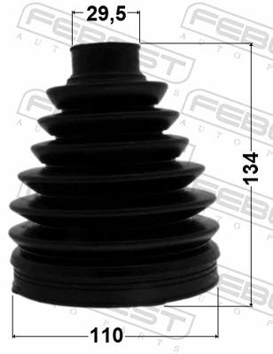 0117PUCK50 Febest Пыльник шарнира привода