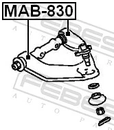 MAB830 Febest Сайлентблок верхней передней подвески
