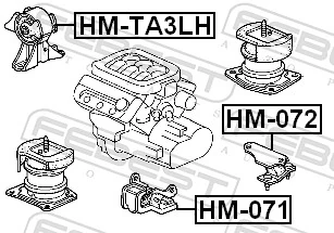 HMTA3LH Febest Правая подушка двигателя