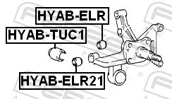 HYABELR21 Febest Сайлентблок цапфы