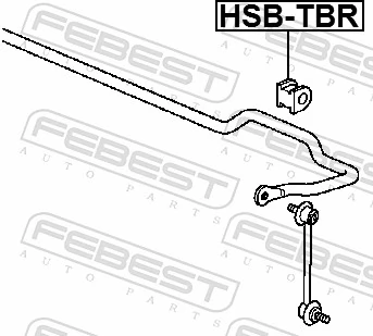 HSBTBR Febest Прокладка стабильзатора заднего