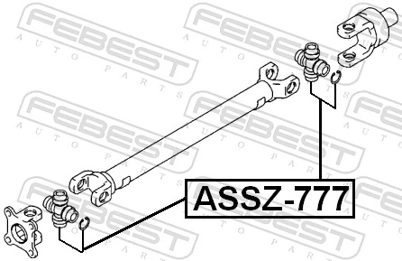 ASSZ777 Febest Крестовина карданного вала