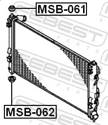 MSB061 Febest Подушка крепления радиатора верхняя
