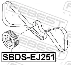 SBDSEJ251 Febest Шкив коленчатого вала