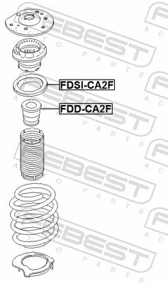 FDSICA2F Febest Проставка (резиновое кольцо) пружины передней нижняя
