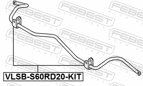 VLSBS60RD20KIT Febest Прокладка стабильзатора заднего