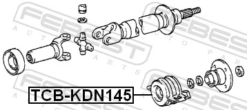 TCBKDN145 Febest Подвесной подшипник кардана