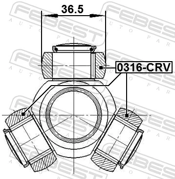 44310T0A305 Honda трипоид внутреннего шруса