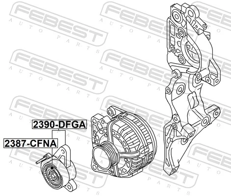  Reguladora de tensão da correia de transmissão Seat Ibiza V hatchback (KJ1, KJG) (2017 - 2026) V