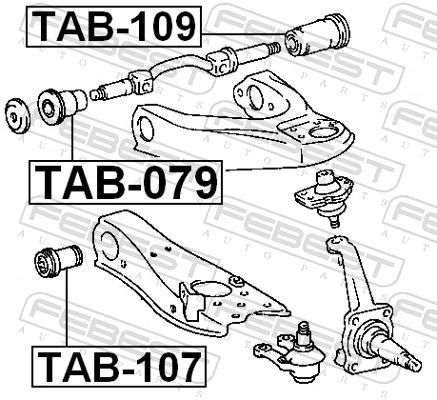 TAB109 Febest Сайлентблок нижнего переднего рычага