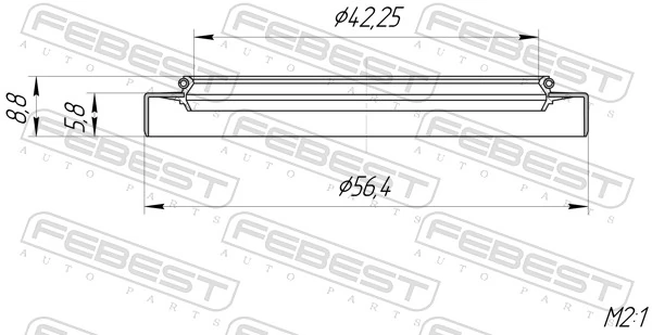 95GDY44560609X Febest Сальник подвесного подшипника переднего промежуточного вала