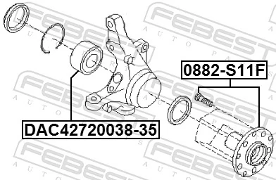 0882S11F Febest Ступица колеса передняя