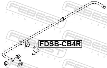 FDSBCB4R Febest Прокладка стабильзатора заднего