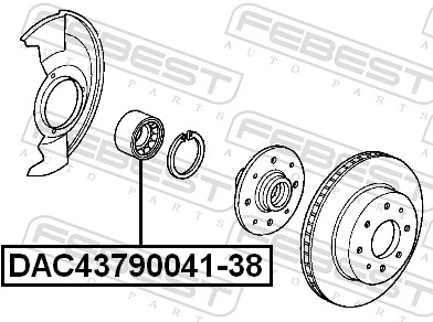 DAC4379004138 Febest Подшипник ступицы передней