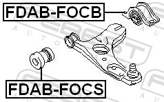 FDABFOCB Febest Сайлентблок нижнего переднего рычага