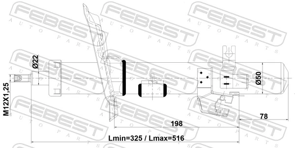 Амортизатор передней подвески левой Nissan Rogue внедорожник (T32U) (2013 - 2020) цена, от 126.38 USD