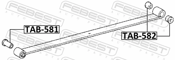 TAB582 Febest Сайлентблок/втулка рессоры передней