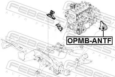 OPMBANTF Febest Подушка (опора) двигателя передняя (сайлентблок)