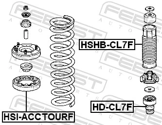 HDCL7F Febest Буфер амортизатора переднего