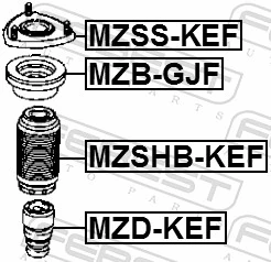 MZBGJF Febest Подшипник верхней опоры
