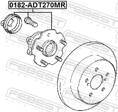 0182ADT270MR Febest Ступица задняя