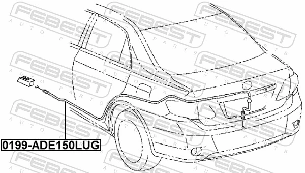 0199ADE150LUG Febest Трос открывания багажника