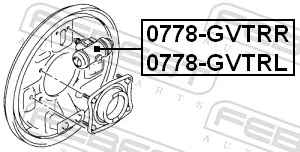 0778GVTRL Febest Цилиндр тормозной колесный, задний