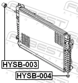 HYSB003 Febest Подушка крепления радиатора верхняя