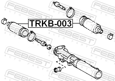 TRKB003 Febest Пыльник рулевой тяги