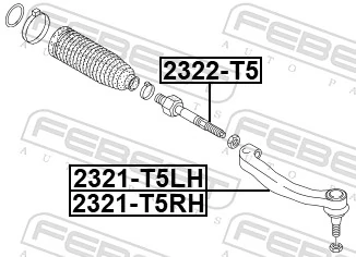 2321T5RH Febest Наружный наконечник рулевой тяги