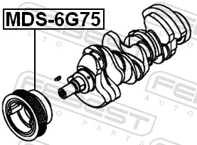 MDS6G75 Febest Шкив коленчатого вала
