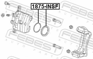 1875INSF Febest Ремкомплект суппорта тормозного, переднего