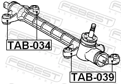 TAB039 Febest Сайлентблок крепления рулевой рейки