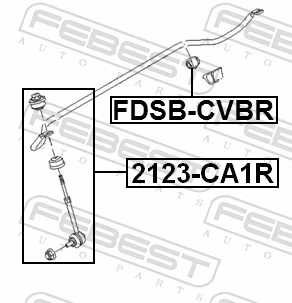 FDSBCBVR Febest Прокладка стабильзатора заднего