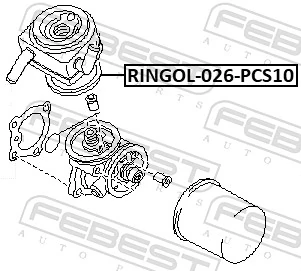 RINGOL026PCS10 Febest Прокладка радиатора масляного