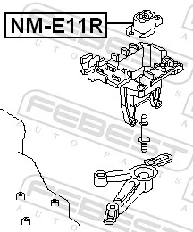 NME11R Febest Подушка (опора) двигателя, левая