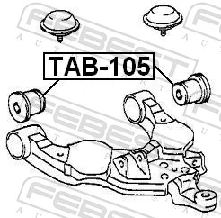 TAB105 Febest Сайлентблок нижнего переднего рычага