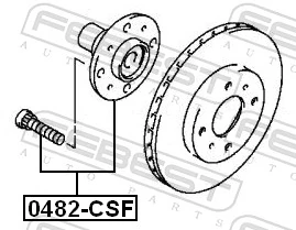 0482CSF Febest Ступица колеса передняя